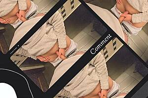 stranger sneaks into restaurant toilet to creampie my panties again