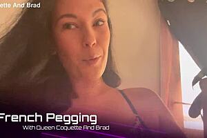 french pegging his ass with double vibrating strapon pov 😈🔥