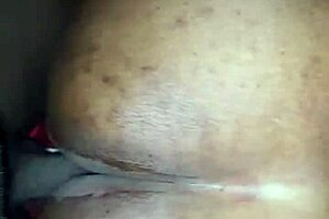 Chubby Ebony Stepmom's Fat Ass Squirts on Black Monster Cock!