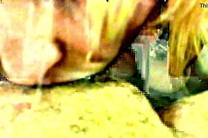 blonde milf's huge natural tits and big pussy lips stretched in anal boquete