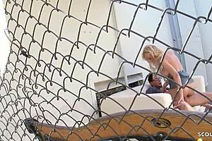 Blonde Cougar Stepmom Lures Nerd Boy for Public Risky Fuck!