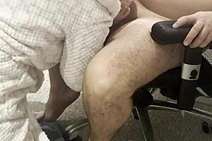 Step son, your big dick is so huge... let mommy suck it deep in the living room