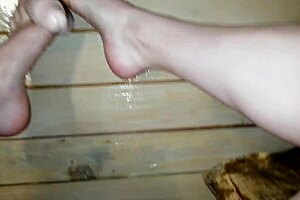 stepmom shows footjob skills then deepthroats dildo in homemade fetish vid