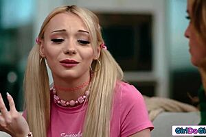 stepdaughter loves every spank from her strict stepmoms during fisting play