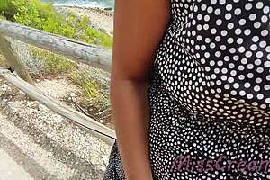 French Milf Misscreamy Swallows Stranger Cum After Beach Blowjob