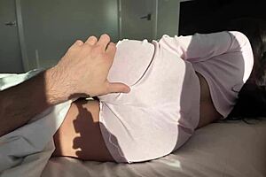 Incredible Morning Sex with Perfect Mouth and Curvy Brunette Girlfriend