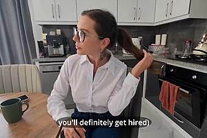 Stepsis jeans ripped open for my cock before her interview?