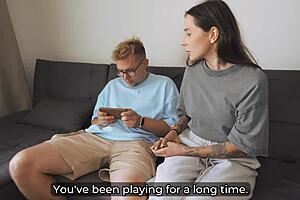 STEP MOM DITCHES SCHOOL FOR TABOO HANDJOB AND STEPSON CREAMPIE!