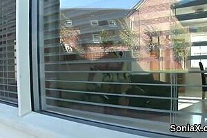 unfaithful english milf lady sonia flashes huge tits fetish