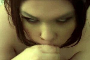 thought it was small cock but got monster surprise deepthroat creampie?