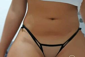 russian blonde ninakhlv spreads lingerie big ass cheeks wide