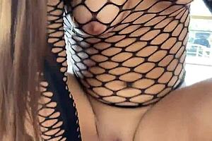 lesbian latina milfs fuck after billiards with toys and licks