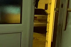 blonebunny8 dildo fucks wet pussy door open neighbors watch