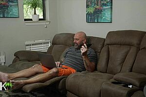 ghostface stalker surprises curvy milf in lingerie halloween creampie