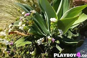 Wow! Blonde babe poses hot after milf strips naked sexy!