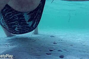 stranger creampies me underwater right on the beach?