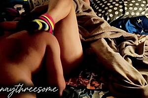 Husband watches filipina wife get pussy licked dripping wet by boyfriend in dorm cheating session then rides cowgirl to cum-covered bliss