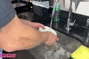 How does this milf handle double anal and cock in her juicy holes?