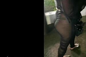 Sexy Latina Wife Flashes See-Through Outfit Publicly