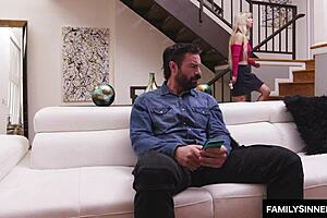 stepdaughter caught masturbating on sex webcam with monster black cock fantasy