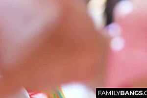 Young babysitter banged by boss daddy while mommy's out!