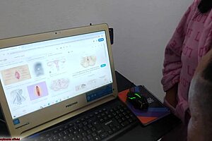 anatomy lesson turns punheta sex bath with natural tits milf stepmom moaning cowgirl