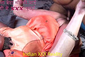 Indian stepmom pussy fucked by stepson with dirty hindi talk