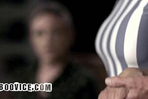 Polygamist hubby threesomes wives after catchin their fuck!