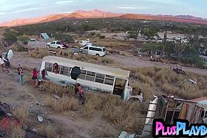 Curvy Milf Gia Ramey Strips Naked Posing Wild Outdoors