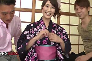 ever seen kotone's blowjob turn into wild milf ass play threesome?