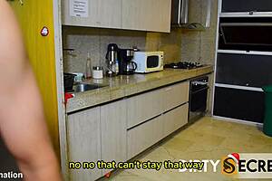 stepmom bends over for stepson's christmas pussy pounding!