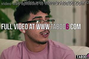 granny stepmom's huge tits get banged hard by two stepsons