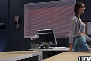 Lesbian Teens LICK Horny Teacher's PUSSY Wet!