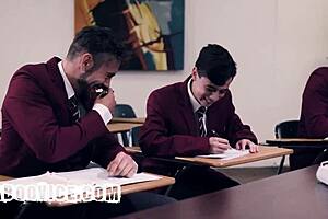 classroom gangbang slams big tits mature teacher's every hole