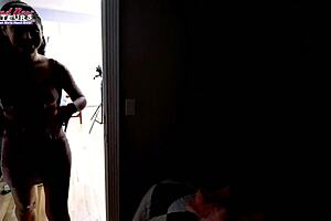 raven lane's slim blonde body handles messy throat pounding like a pro