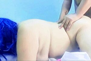 S fat mature milf's rich big ass gapes wide during intense anal doggystyle pounding.