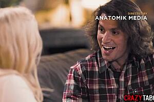 Christie Stevens rides stepson's big cock naughty and hard