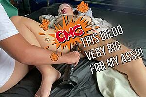 take it outta my ripped asshole that bbc dildo hurts so bad first time!!
