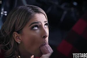 stranded blonde milf repays stranger with outdoor fuck