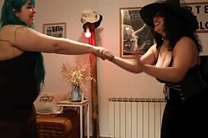 Three witches one pregnant dress you maid for demonic orgy rough sex?