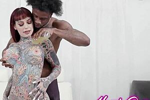 Tigerlily begs black monster cock stretch her tight pussy now