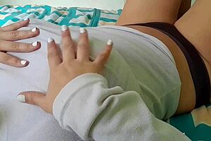 curvy latina milf with huge tits shakes ass in hot solo rub