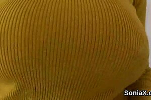 unfaithful british milf lady sonia shows gigantic jugs huge tits fetish display