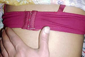 Stepbrother gropes my big natural tits pussy late night in bed moaning wet!