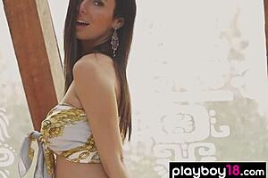 busty katey the hungarian milf goddess undresses her massive natural tits dreamily