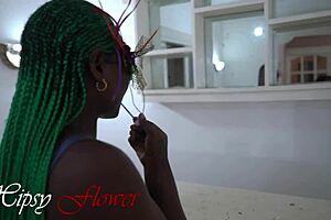 Ebony milf rides stepson hard while hubby's gone 😏🍑