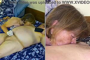 granny carmen slurps cock deep swallows cum like slut pov