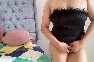 young milf teases with her big tits and ass inviting custom fantasy requests