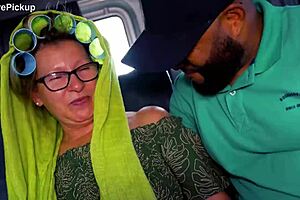 fat granny spots a bbc on the street, gets picked up and pounded deep in her ass until cumshot explosion