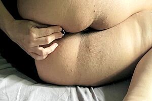 curvy wife teases anal plug dildo double play dirty talk